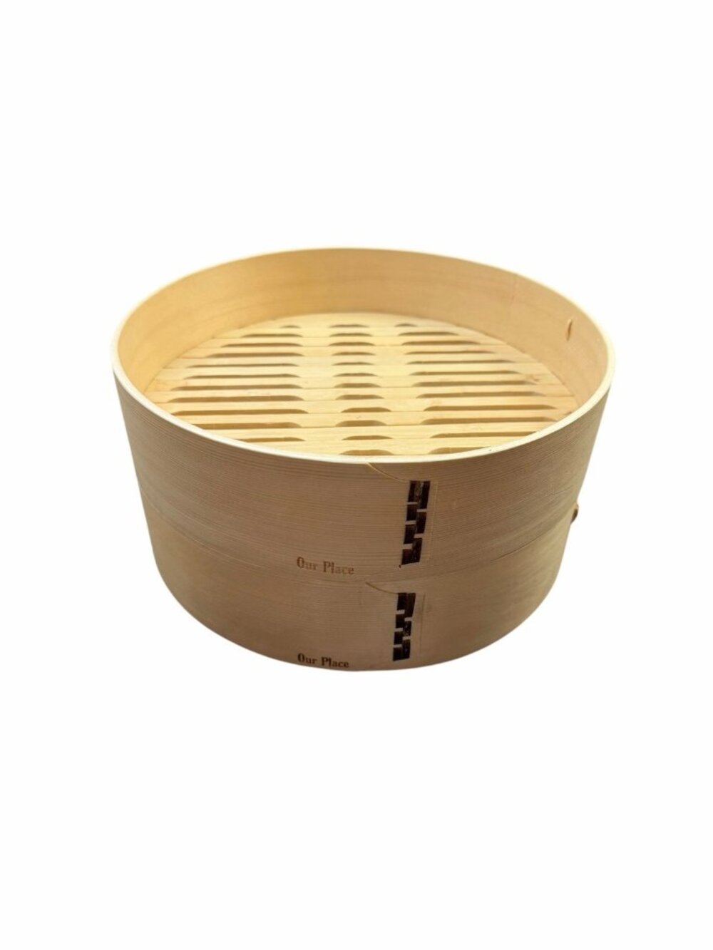 Our Place Bamboo Steamer Basket Set 2-Tier Steaming Inserts New
